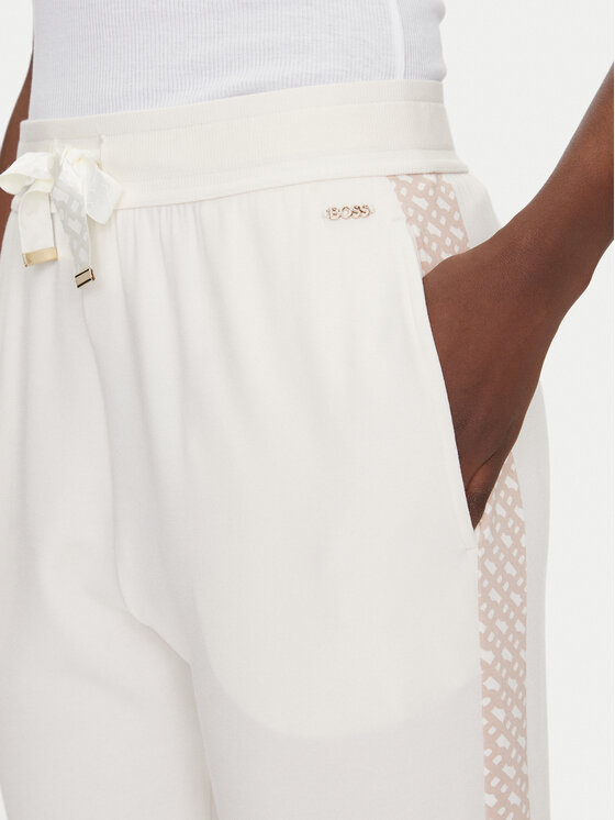 BOSS BOSS Spodnie dresowe Monogram 50535841 Écru Regular Fit