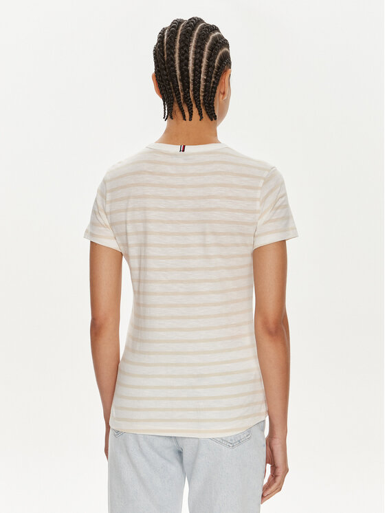 Tommy Hilfiger Tommy Hilfiger T-särk 1985 WW0WW37857 Beež Slim Fit