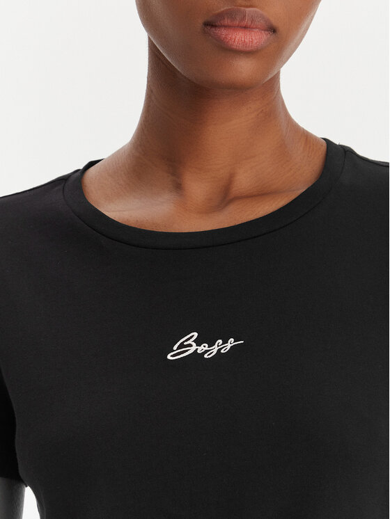 BOSS BOSS Tricou Elove 50554696 Negru Slim Fit