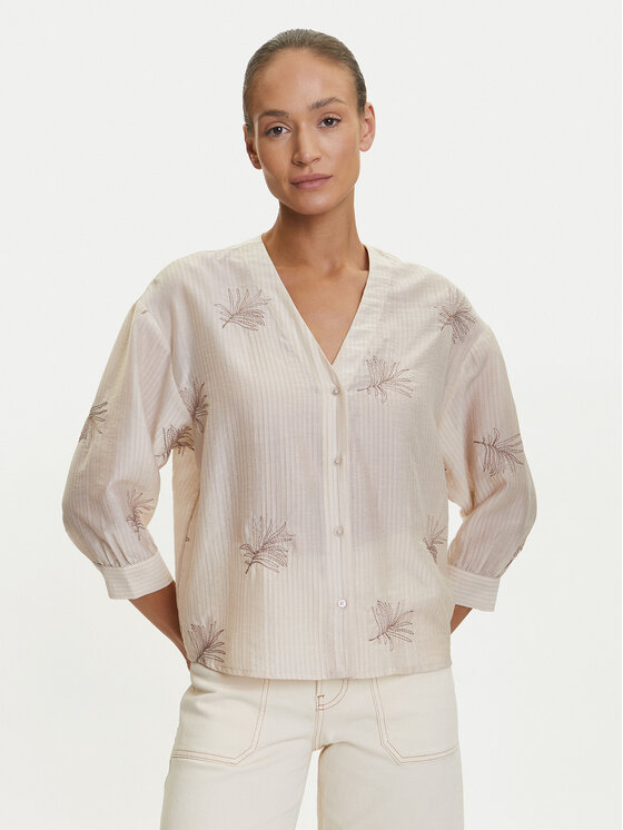 Tatuum Koszula Rue T2509.078 Beżowy Relaxed Fit