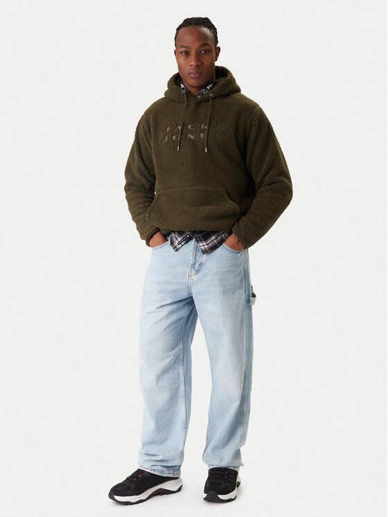 Jack & Jones Jack & Jones Pulóver Flare Teddy 12285678 Zöld Relaxed Fit