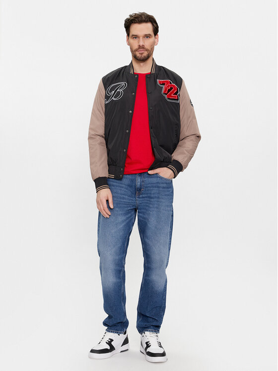 Brave Soul Brave Soul Kurtka bomber MJK-BRODY Czarny Regular Fit