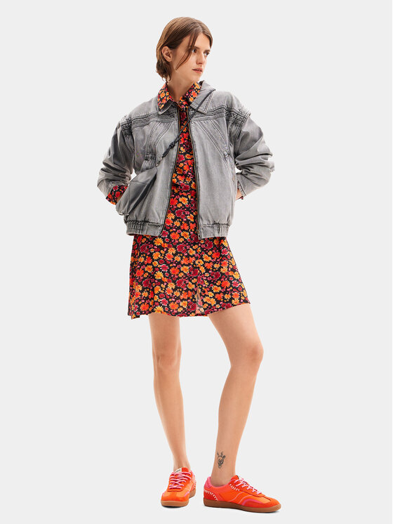 Desigual Desigual Rochie tip cămașă Yesh 24SWVW29 Portocaliu Regular Fit