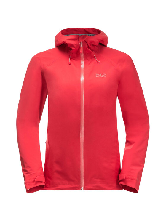 Jack Wolfskin Jack Wolfskin Kurtka przejściowa Highest Peak 3l Jkt W Czerwony Regular Fit