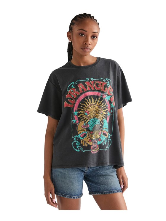 Wrangler Wrangler T-Shirt 112378023 Czarny Regular Fit