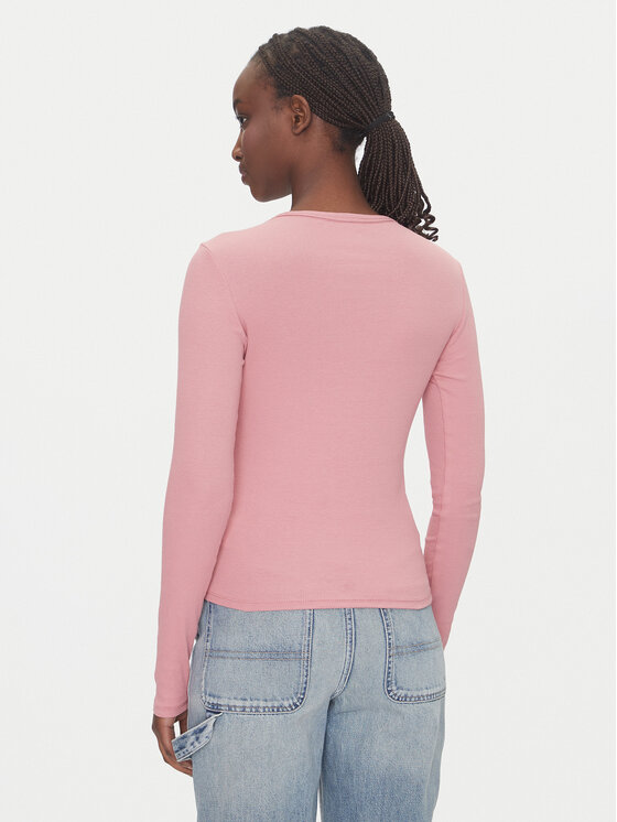 Tommy Jeans Tommy Jeans Bluse Essential DW0DW17387 Rosa Slim Fit