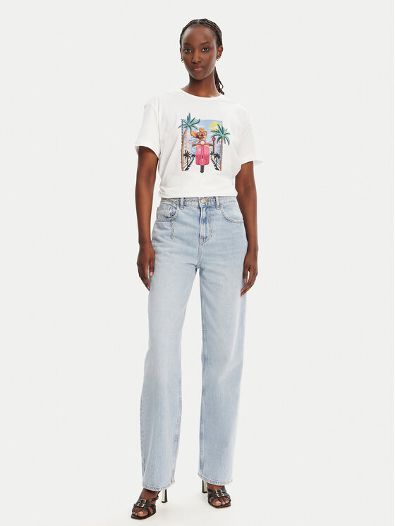 Liu Jo Liu Jo T-krekls WA5260 JS003 Balts Regular Fit