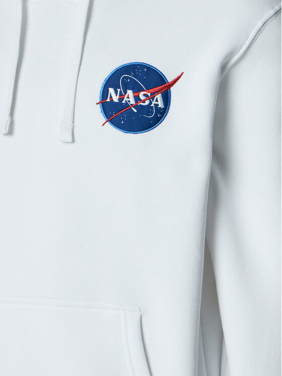 Alpha Industries Felpa Nasa 178317 Bianco Regular Fit Modivo