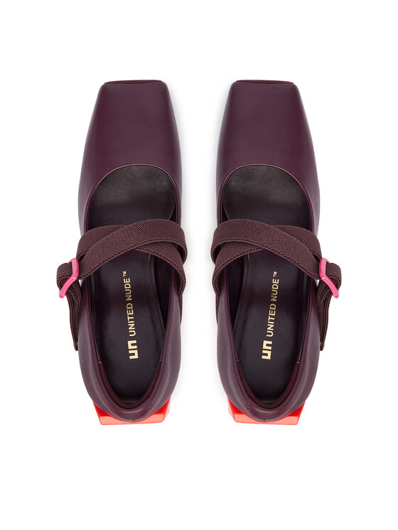 United Nude United Nude Czółenka Gem Swan HI 1102999316 Bordowy