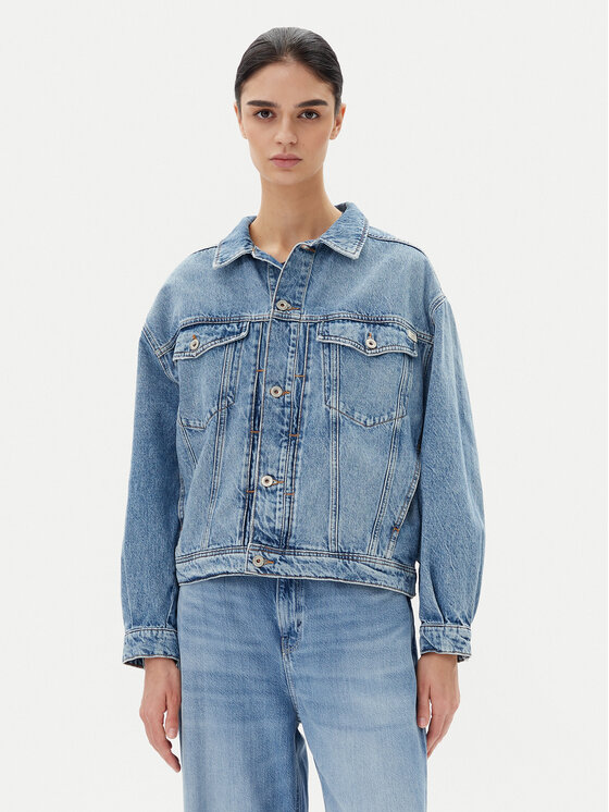 Mustang Mustang Giacca di jeans Arcata 1016219 Blu Loose Fit