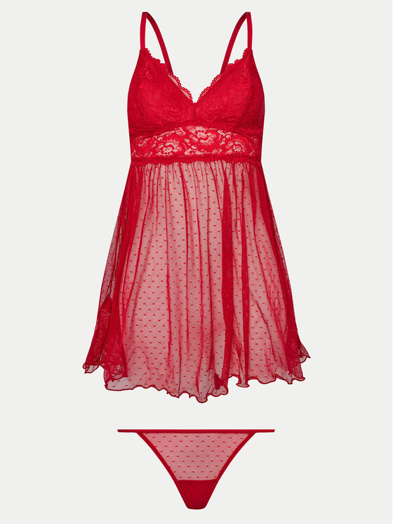 YSABEL MORA YSABEL MORA Camicia da notte 10708 Rosso Regular Fit
