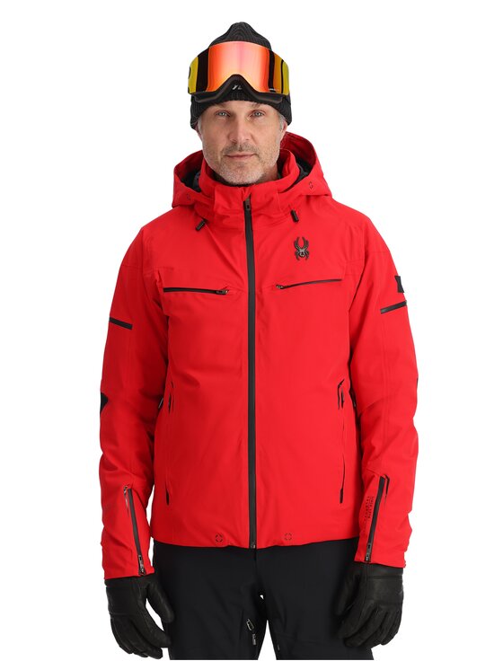 Kurtka narciarska Spyder, Rozmiar M, Czerwony, Kurtka narciarska męska Spyder Monterosa