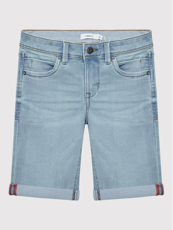 NAME IT NAME IT Pantaloni scurți de blugi 13150022 Albastru Slim Fit