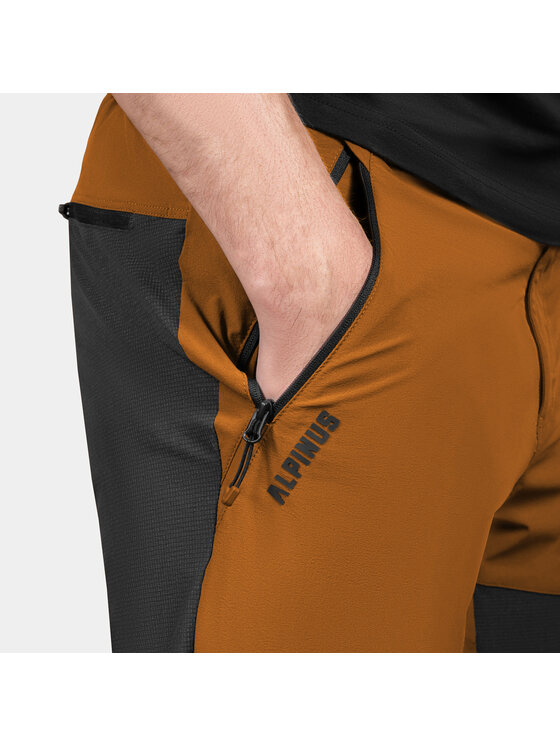 Alpinus Alpinus Spodnie outdoor Dekan Pomarańczowy Regular Fit