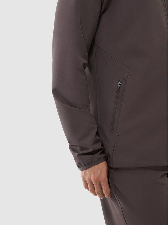 4F 4F Funkčná mikina 4FWSS25TFSWM458-81S Hnedá Regular Fit