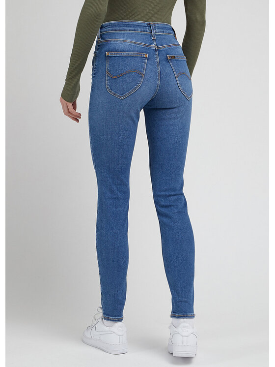 Lee Lee Jeansy FOREVERFIT Niebieski Skinny Fit