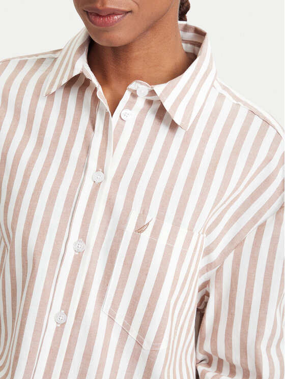 Nautica Nautica Camicia 62KLD1404 Beige Regular Fit