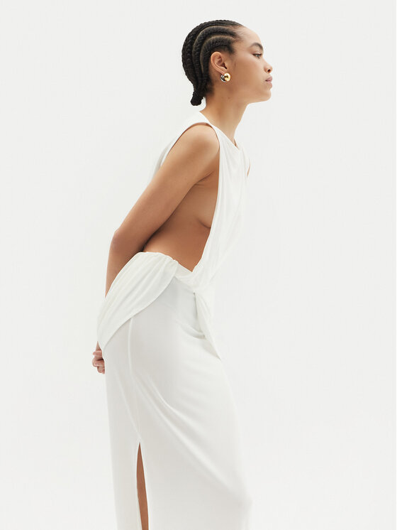 JACQUEMUS JACQUEMUS Õhtune kleit La Robe Peplo Longue 25E251DR2302381 100 Valge Regular Fit