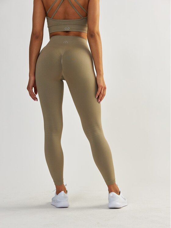 BeShaped BeShaped Legginsy Modelujące - Gym Queen Khaki Shaping Fit