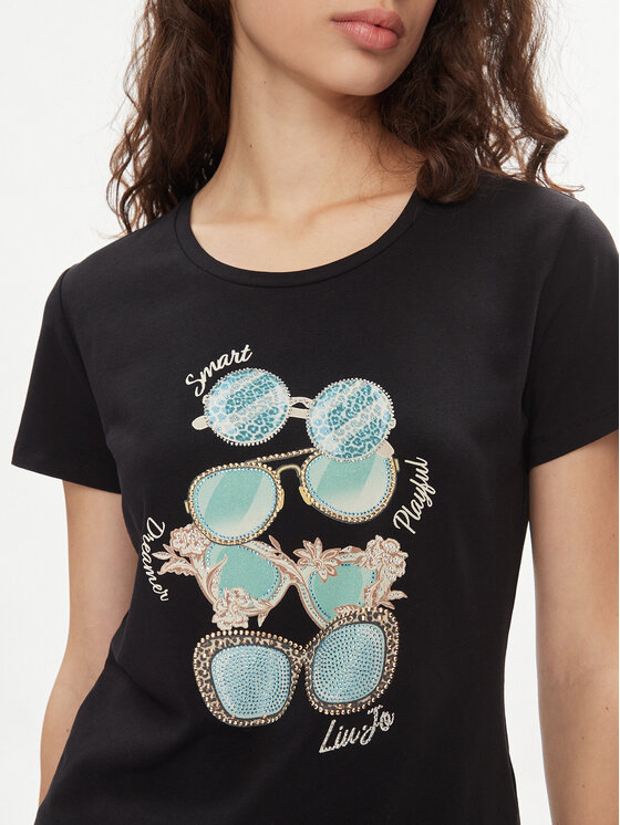 Liu Jo Liu Jo T-Shirt MA4393 J5003 Μαύρο Regular Fit