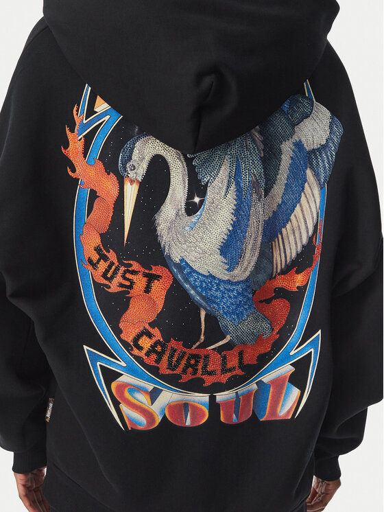 Just Cavalli Just Cavalli Світшот 81PAIE05 CF102 Чорний Regular Fit