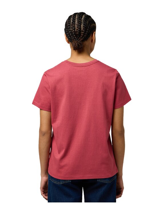 Wrangler Wrangler T-Shirt 112370739 Czerwony Regular Fit