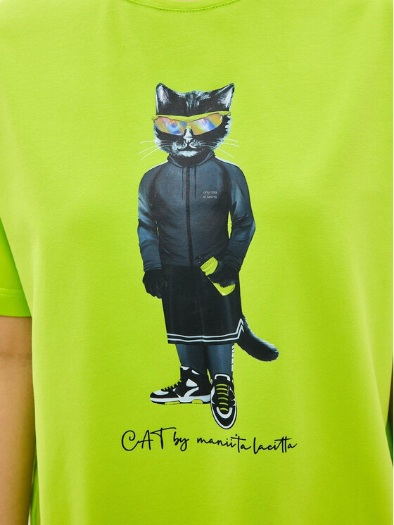 CAT by maniita lacitta CAT by maniita lacitta T-Shirt Printed oversized T-shirt Zielony Long Fit