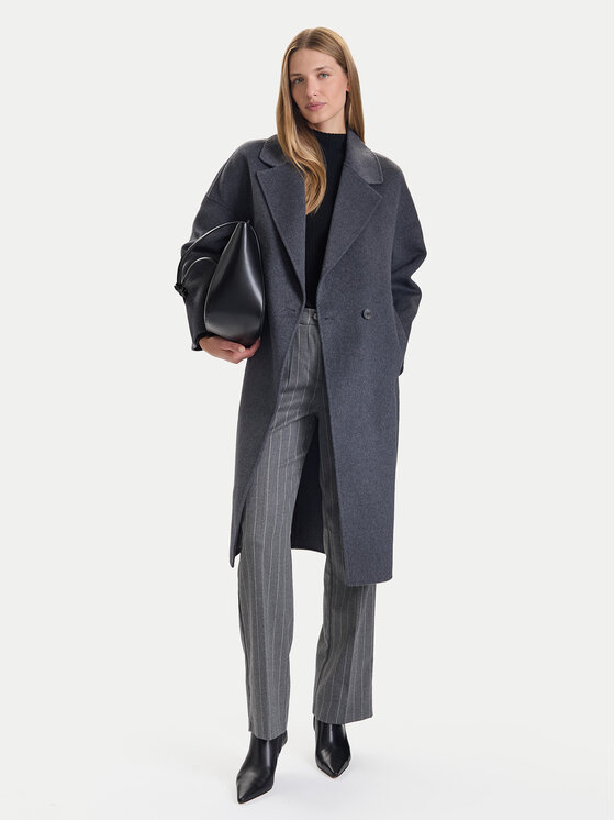ViCOLO ViCOLO Μάλλινο παλτό TF0003 Γκρι Regular Fit