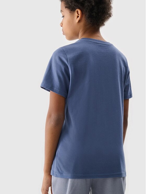 4F 4F T-Shirt 4FJRSS24TTSHM2210-33S Niebieski Regular Fit