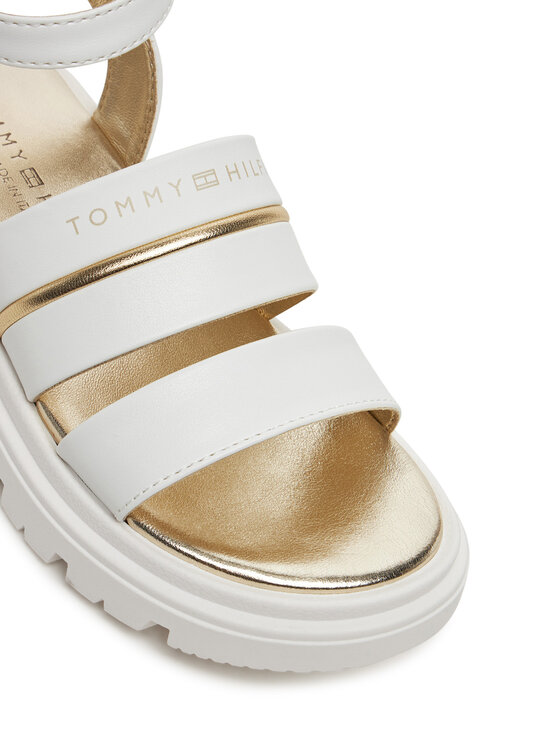 Tommy Hilfiger Tommy Hilfiger Sandały Sandal T4A2-33798-0371 M Biały