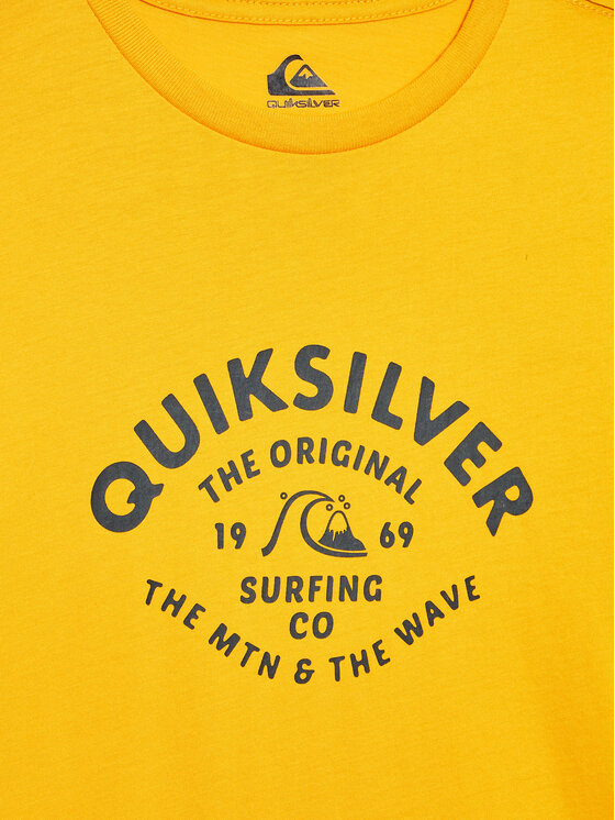 Quiksilver Quiksilver Μπλουζάκι Script Talk EQBZT04514 Κίτρινο Regular Fit