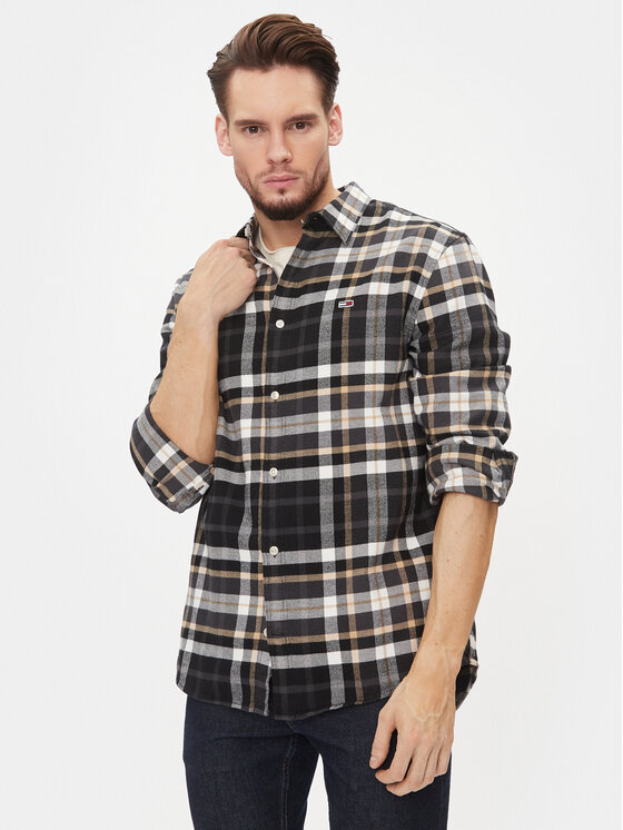 Tommy Jeans Tommy Jeans Košile DM0DM17246 Černá Classic Fit