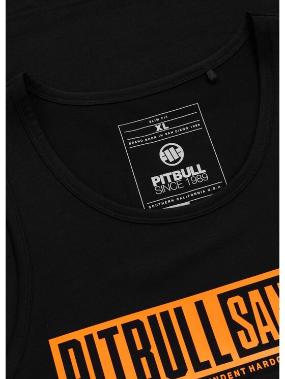 PITBULL PITBULL Tank top EIGHTY NINE DOG Czarny Regular Fit