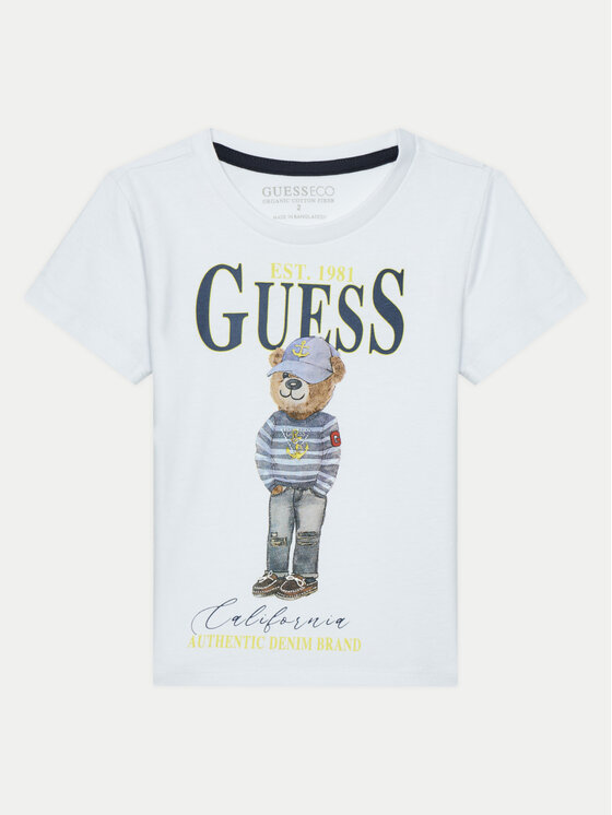 Guess T-krekls N5RI20 K8HM4 Balts Regular Fit