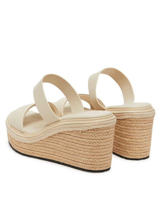 Calvin Klein Calvin Klein Espadryle Wedge Sandal 50 - He HW0HW02375 Écru