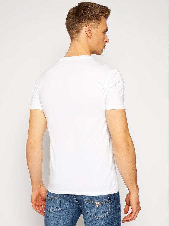 Guess Guess Тишърт M1RI32 J1311 Бял Super Slim Fit