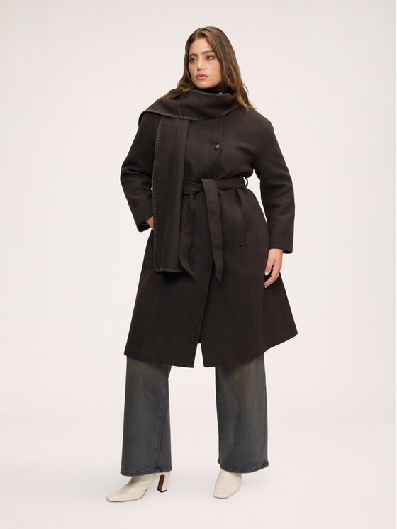 Fiorella Rubino Fiorella Rubino Płaszcz zimowy 0042T000395N022 Brązowy Regular Fit