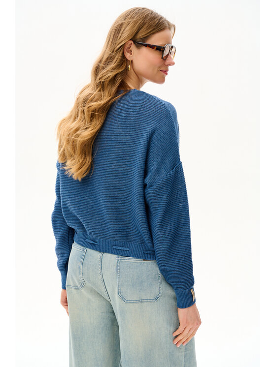 blue shadow blue shadow Kardigan Zefir Niebieski Regular Fit