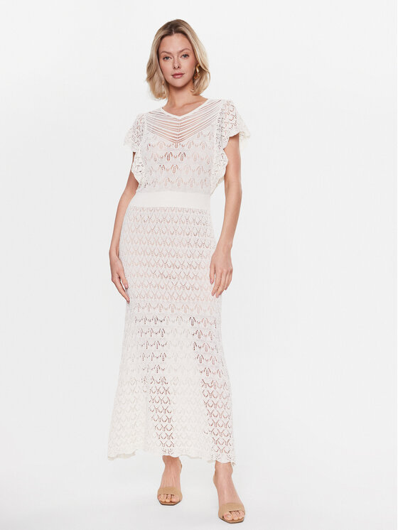 Liu Jo Rochie tricotată WA3473 MS007 Bej Regular Fit Bej imagine noua
