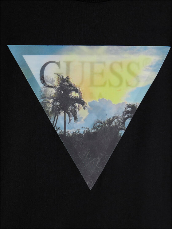 Guess Guess T-Shirt L6GI25 K8HM4 Μαύρο Regular Fit