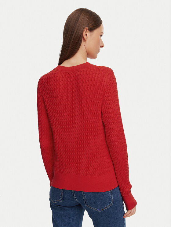 Tommy Hilfiger Tommy Hilfiger Sweater WW0WW44993 Piros Regular Fit
