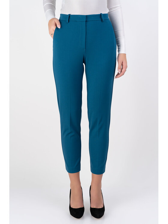 PINKO Pinko Kalhoty z materiálu PAULINE PANTALONE PUNTO STOFFA Modrá Casual Fit