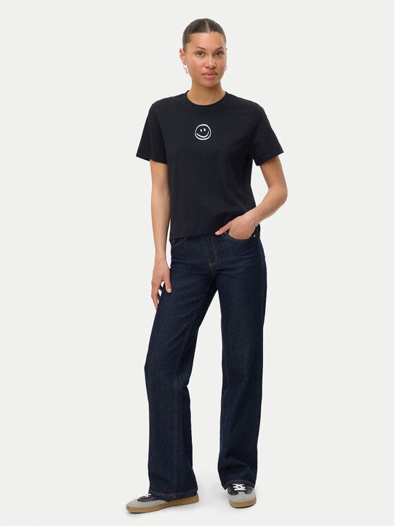Vero Moda Vero Moda Marškinėliai Sara 10311633 Juoda Regular Fit