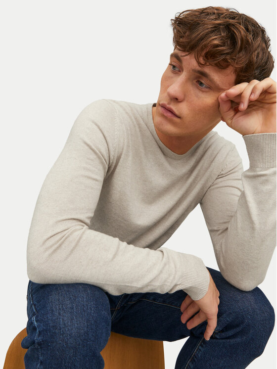 Jack&Jones Jack&Jones Kampsun Emil 12208364 Beež Regular Fit