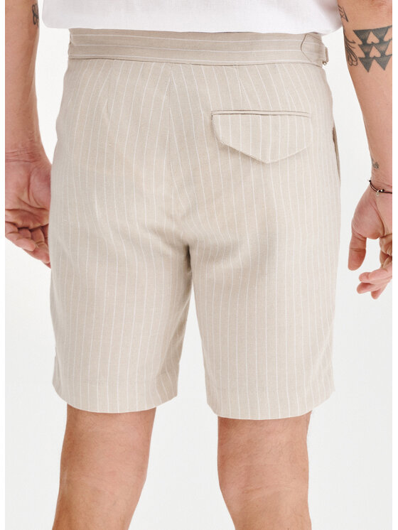 Pako Lorente Pako Lorente Szorty materiałowe P25SF-WS-003 Beżowy Classic Fit