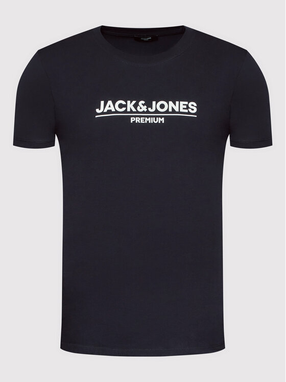 Jack&Jones PREMIUM Jack&Jones PREMIUM T-Shirt Branding 12205731 Granatowy Regular Fit