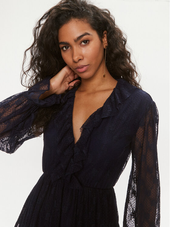Liu Jo Liu Jo Kleid für den Alltag MA4096 J4703 Dunkelblau Regular Fit