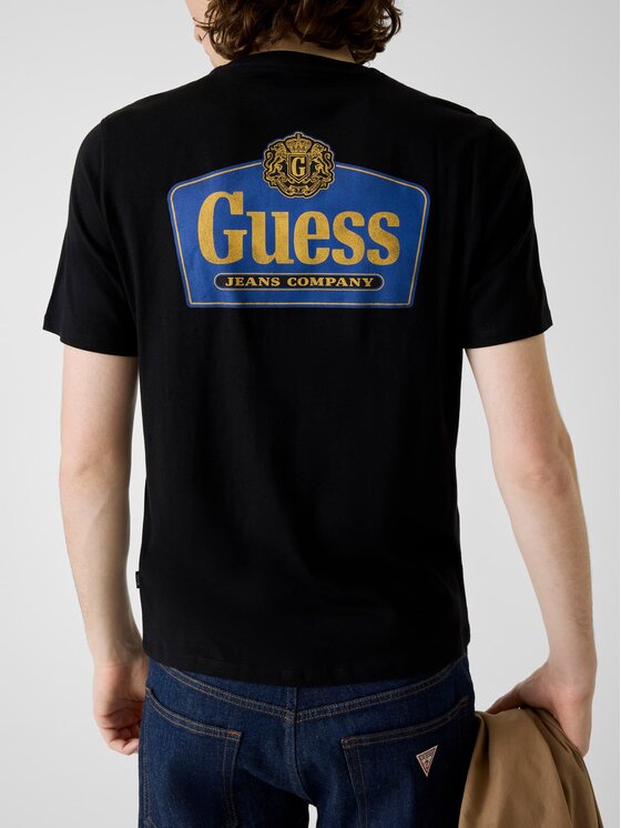 Guess Jeans Guess Jeans T-Shirt 180291 Černá Classic Fit