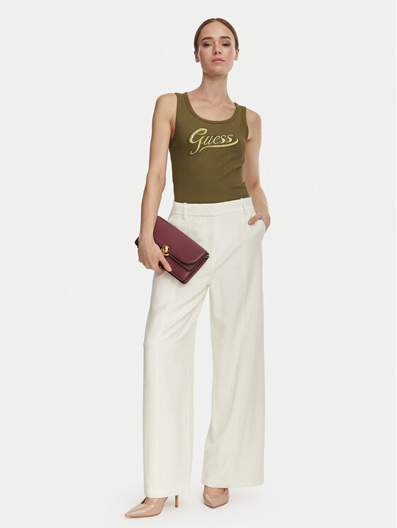 Guess Guess Top W6YP30 K4380 Khaki Slim Fit
