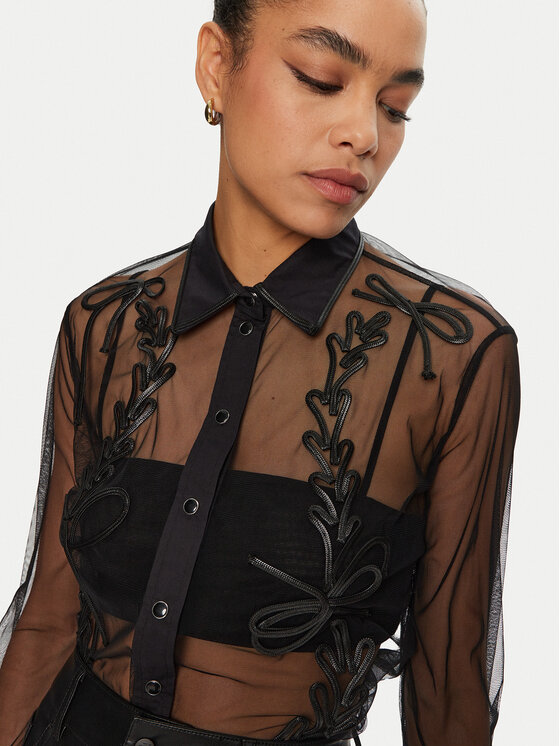 PINKO PINKO Πουκάμισο 103474 A1UW Μαύρο Regular Fit